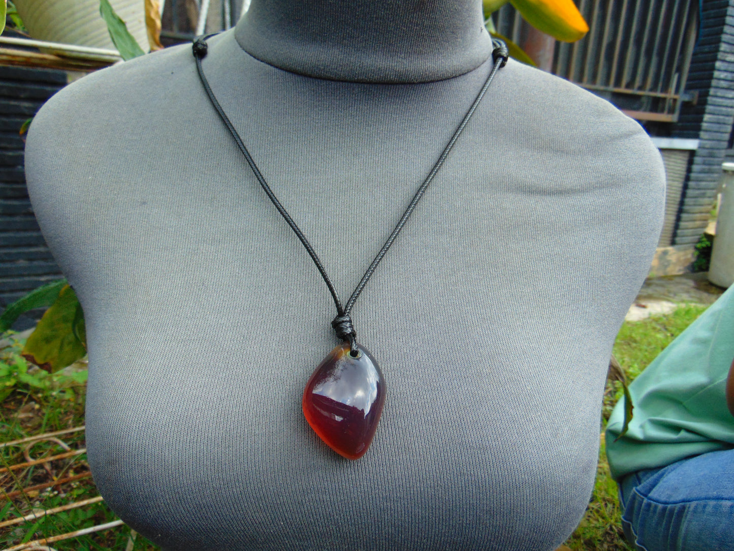 15  gr Pendant 45x32x19 mm Indonesian Blue Amber for Healing P62