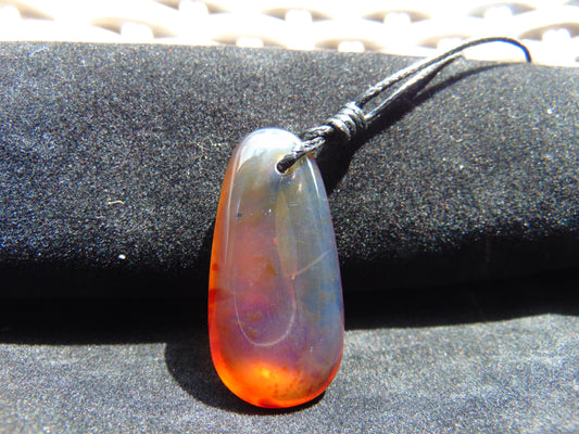 4 gr Pendant 38x19x10 mm Indonesian Blue Amber for Healing 25A479