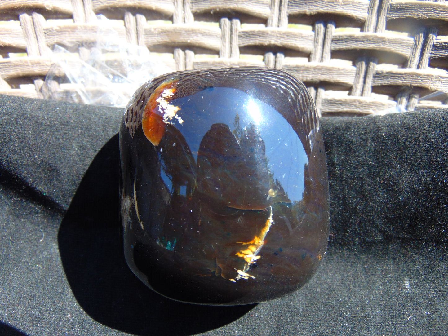 146 gram Shaped Square Block Fully Drilled Polished  Indonesian Amber for Healing 26bf49