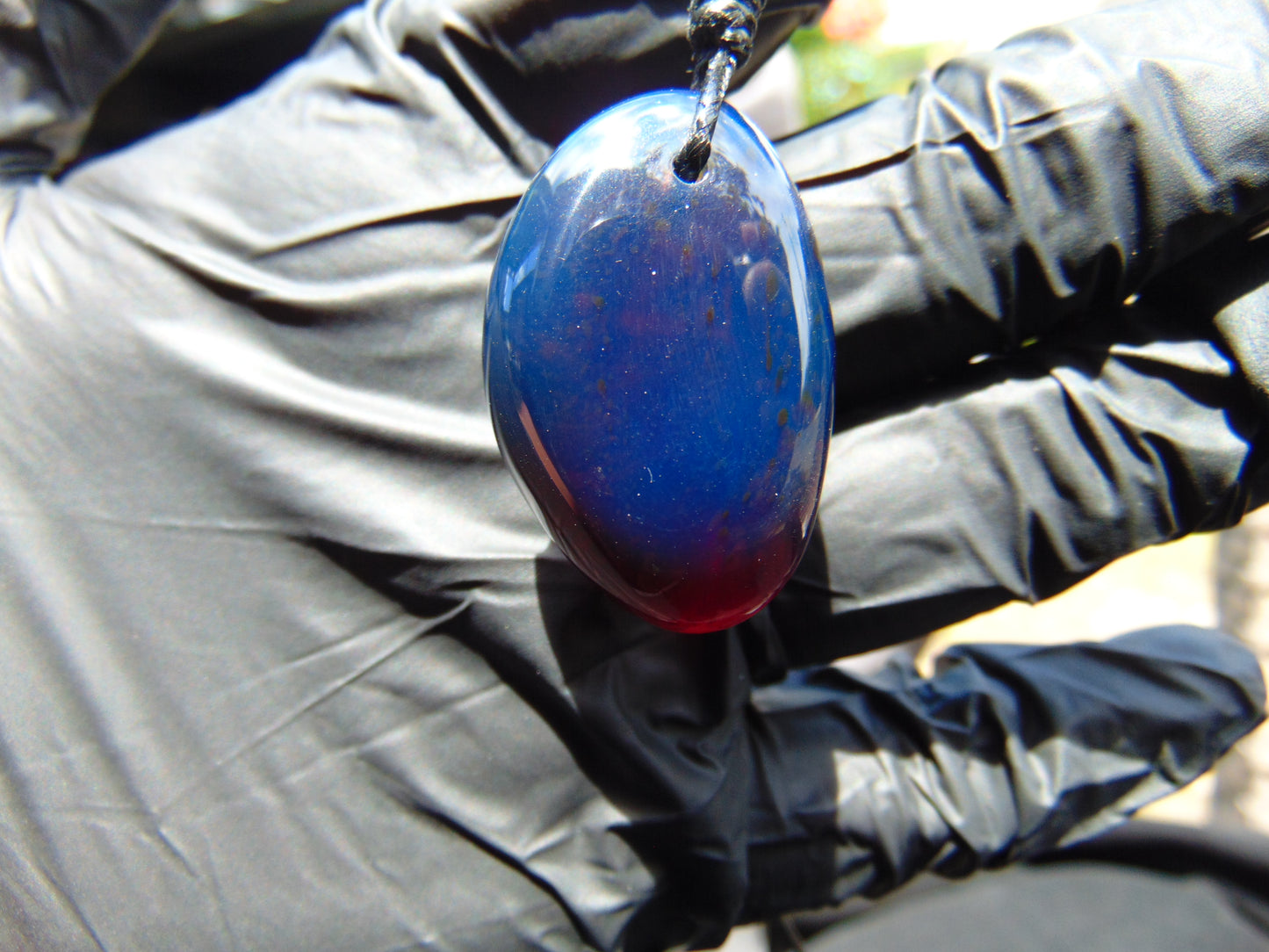 7 gr Pendant 33x21x19 mm Indonesian Blue Amber for Healing 25A457