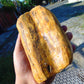 343 gram Polished Indonesia Yellow Fragrance Amber for Healing KM14