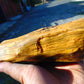 343 gram Polished Indonesia Yellow Fragrance Amber for Healing KM14