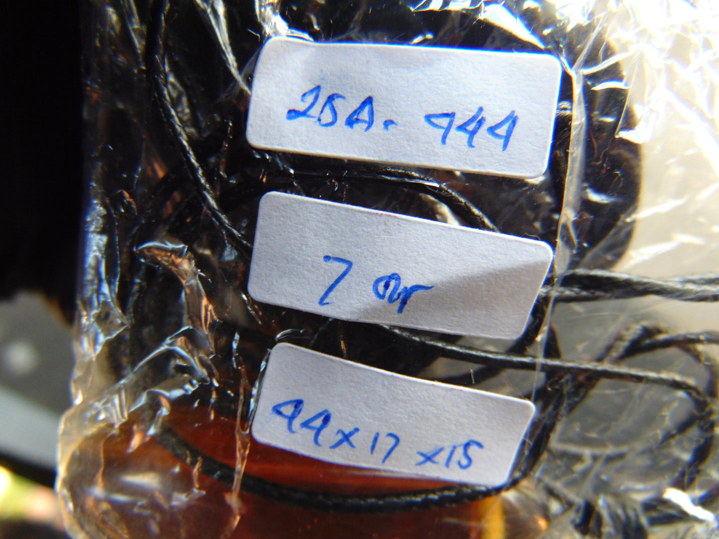 7 gr Pendant 44x17x15 mm Indonesian Crystal Blue Amber for Healing 25A444