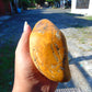 276 gram Polished Indonesia Yellow Fragrance Amber for Healing KM7