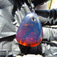 11 gr Pendant 35x28x22 mm Indonesian AAA Crystal Blue Amber for Healing 25A461