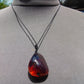 11 gr Pendant 35x28x22 mm Indonesian AAA Crystal Blue Amber for Healing 25A461