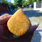276 gram Polished Indonesia Yellow Fragrance Amber for Healing KM15