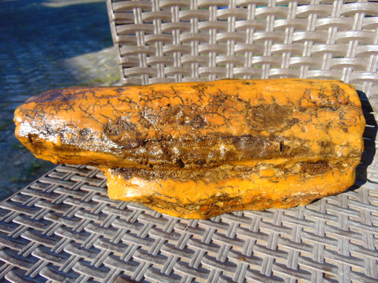 1163 gram Polished Indonesia Yellow Fragrance Amber for Healing KM21