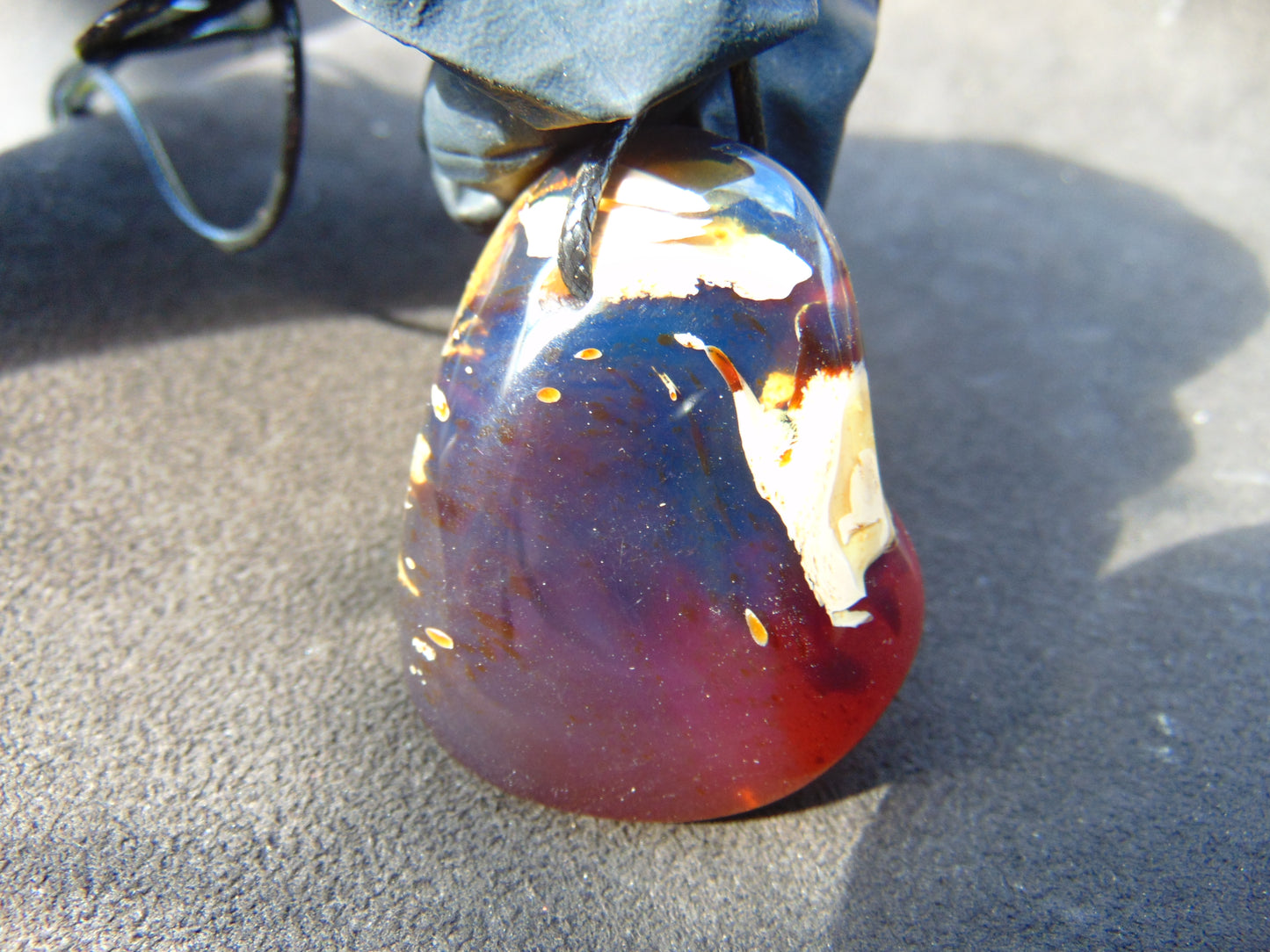 36 gram Big Pendant Indonesian Blue White Amber for Healing PF1