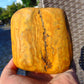 367 gram Polished Indonesia Yellow Fragrance Amber for Healing KM20