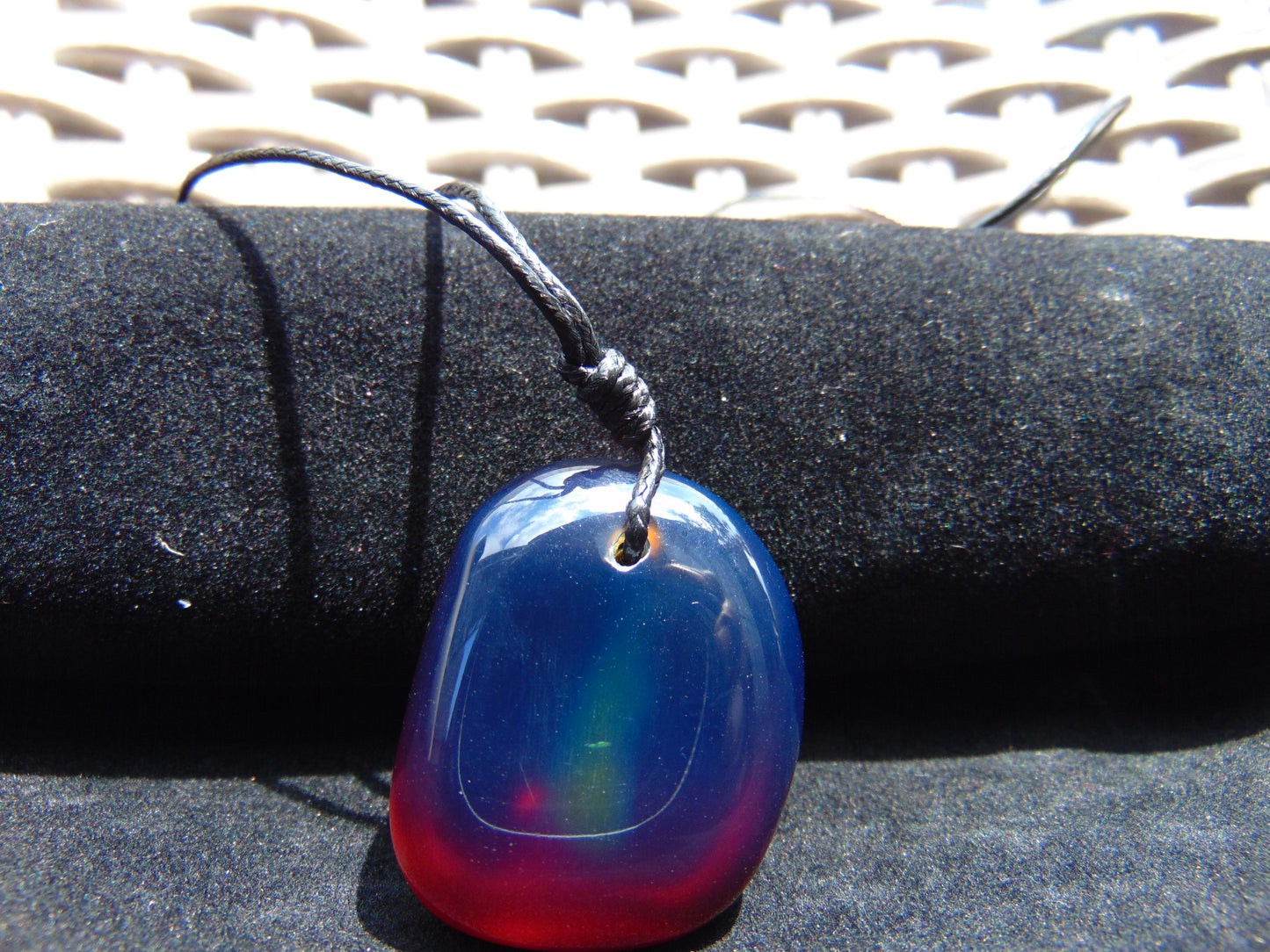 9 gr Pendant 33x27x16 mm Indonesian Blue Amber for Healing 25A454