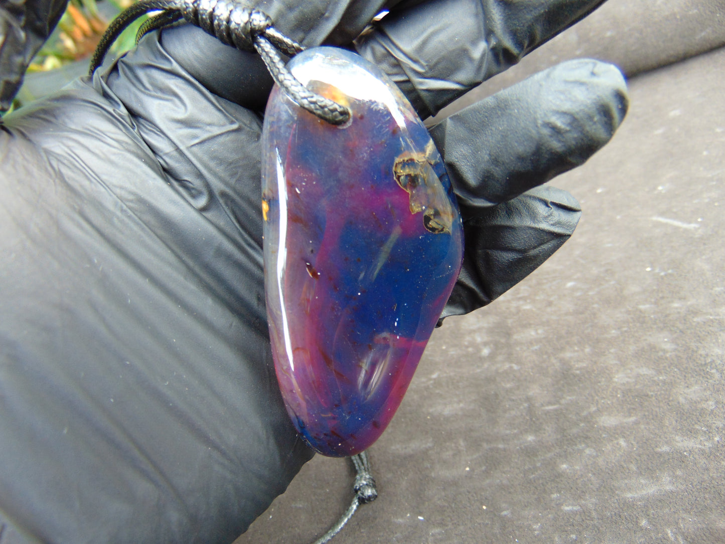 36 gr Pendant Indonesian Blue Amber for Healing PAR16