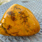 247 gram Polished Indonesia Yellow Fragrance Amber for Healing KM19