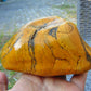 247 gram Polished Indonesia Yellow Fragrance Amber for Healing KM19