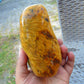 522 gram Polished Indonesia Yellow Fragrance Amber for Healing KM9