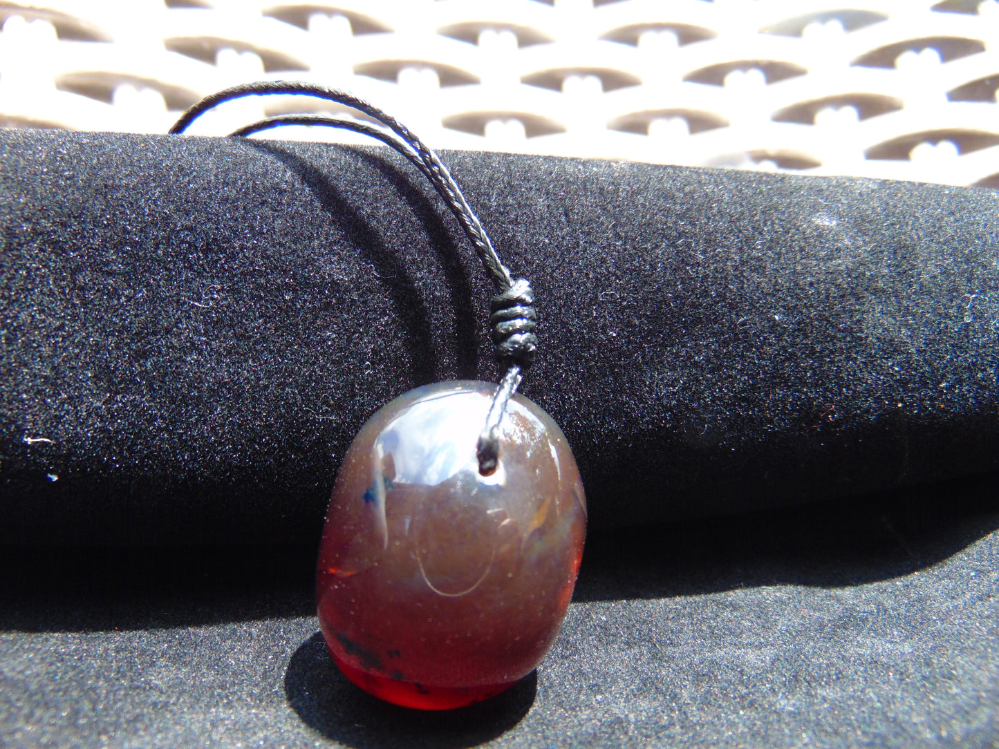 7 gram Pendant Indonesian Red Amber for Healing 25A481