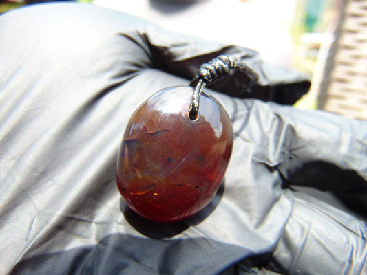 7 gram Pendant Indonesian Red Amber for Healing 25A481