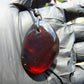 11 gr Pendant 38x27x21 mm Indonesian Crystal Red Blue Amber for Healing 25A436