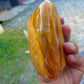 329 gram Polished Indonesia Yellow Fragrance Amber for Healing KM5