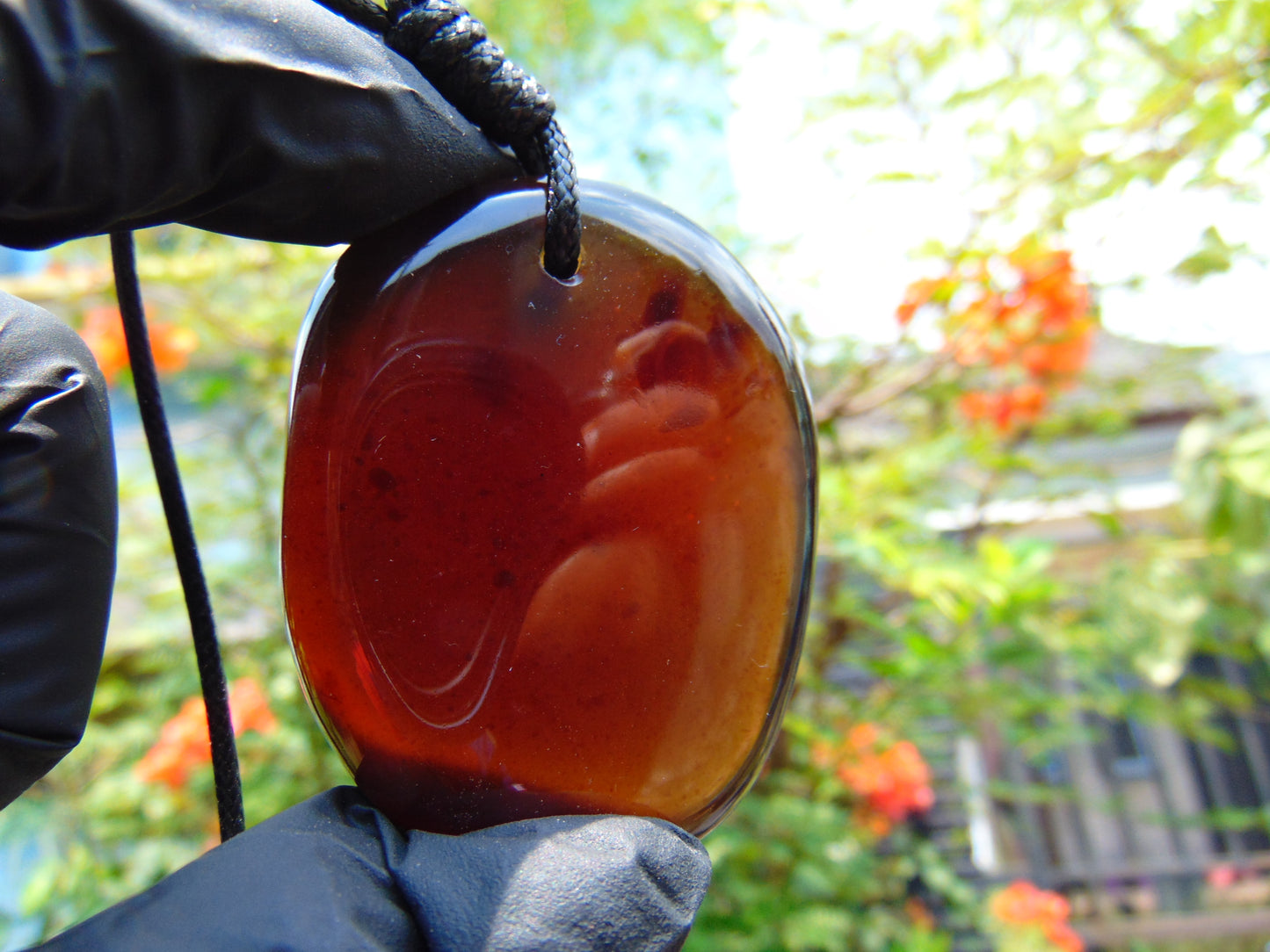 28 gr Pendant Indonesian Blue Amber for Healing A202