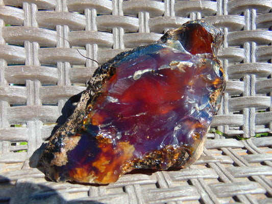 109 gram Rough Raw Indonesian Blue Amber for Healing RBM36