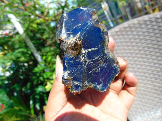 138 gram Rough Raw Indonesian Blue Amber for Healing RBM50