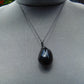 12 gr Pendant 32x24x24 mm Indonesian Black Blue Amber for Healing 25A437