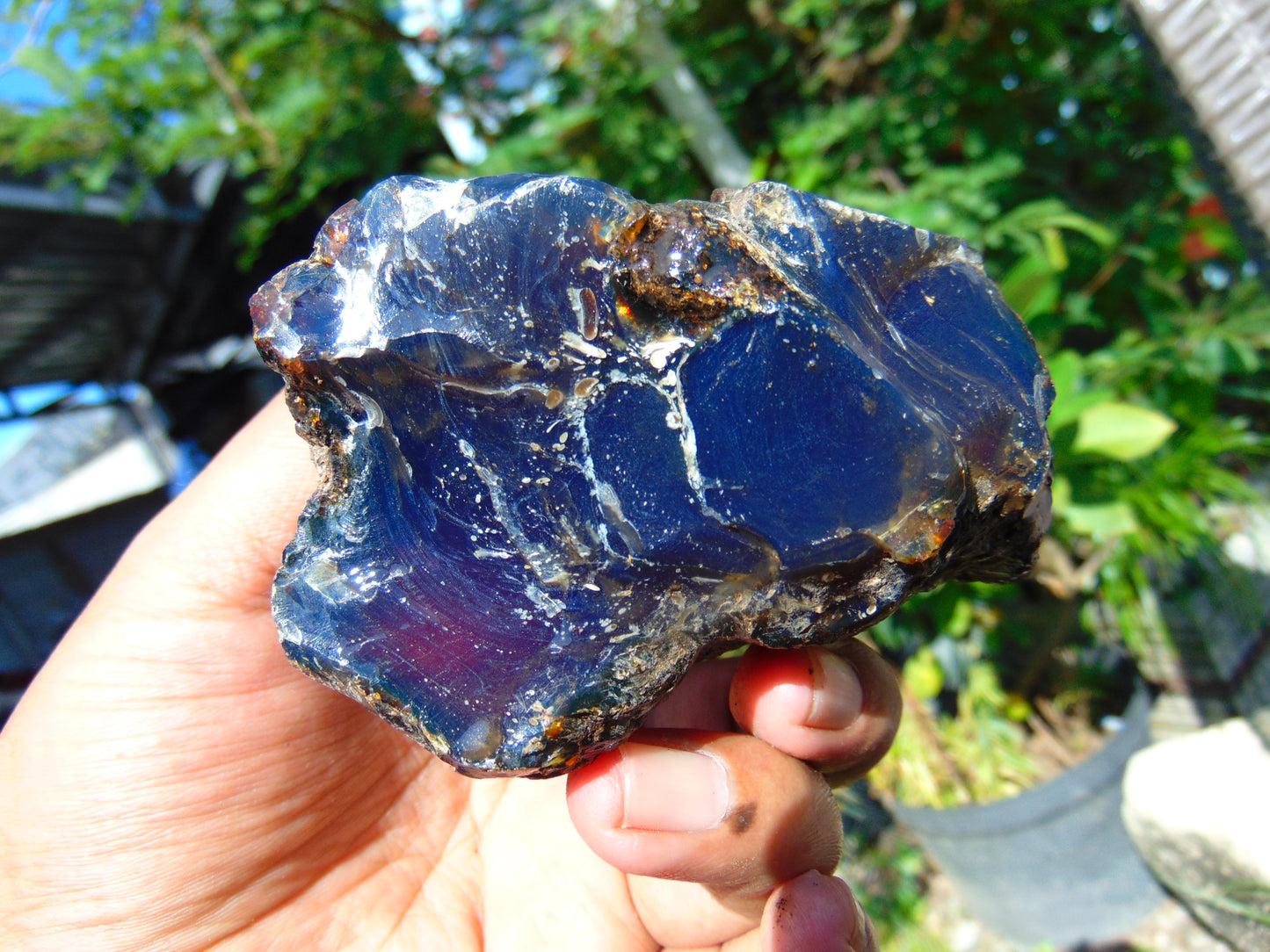 138 gram Rough Raw Indonesian Blue Amber for Healing RBM50