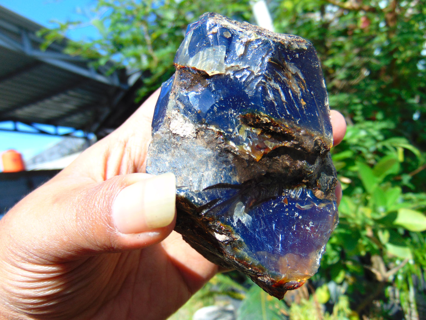 138 gram Rough Raw Indonesian Blue Amber for Healing RBM50