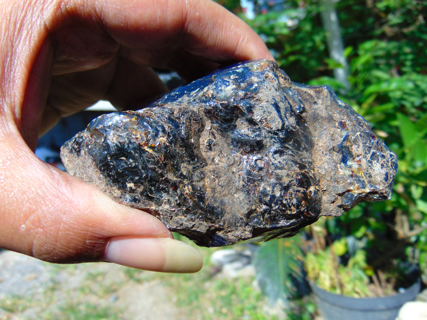 138 gram Rough Raw Indonesian Blue Amber for Healing RBM50