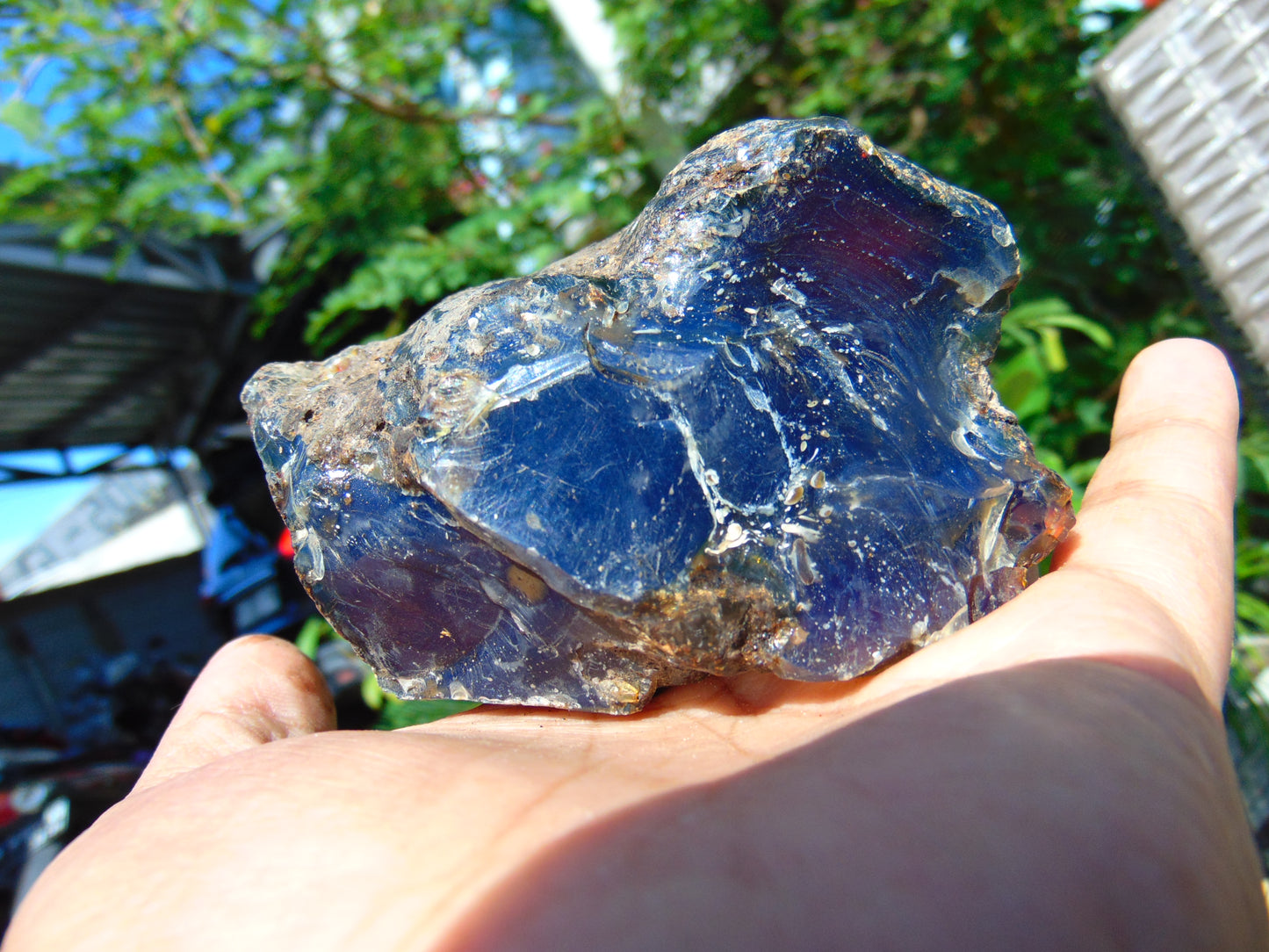 138 gram Rough Raw Indonesian Blue Amber for Healing RBM50