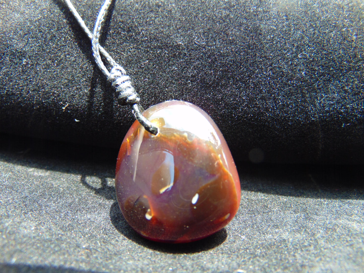 6 gr Pendant 27x24x16 mm Indonesian Inclusion Blue Amber for Healing 25A440