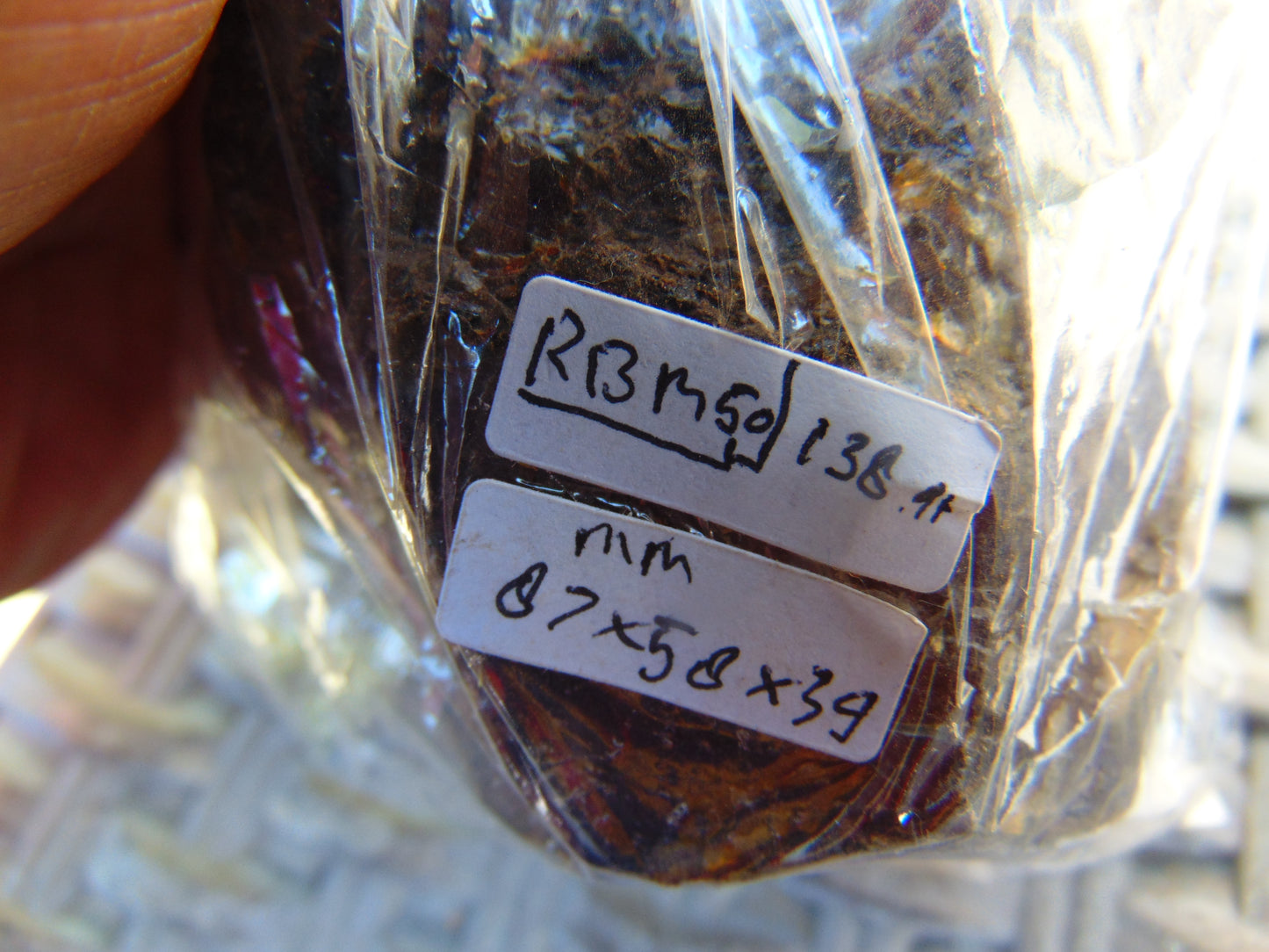 138 gram Rough Raw Indonesian Blue Amber for Healing RBM50