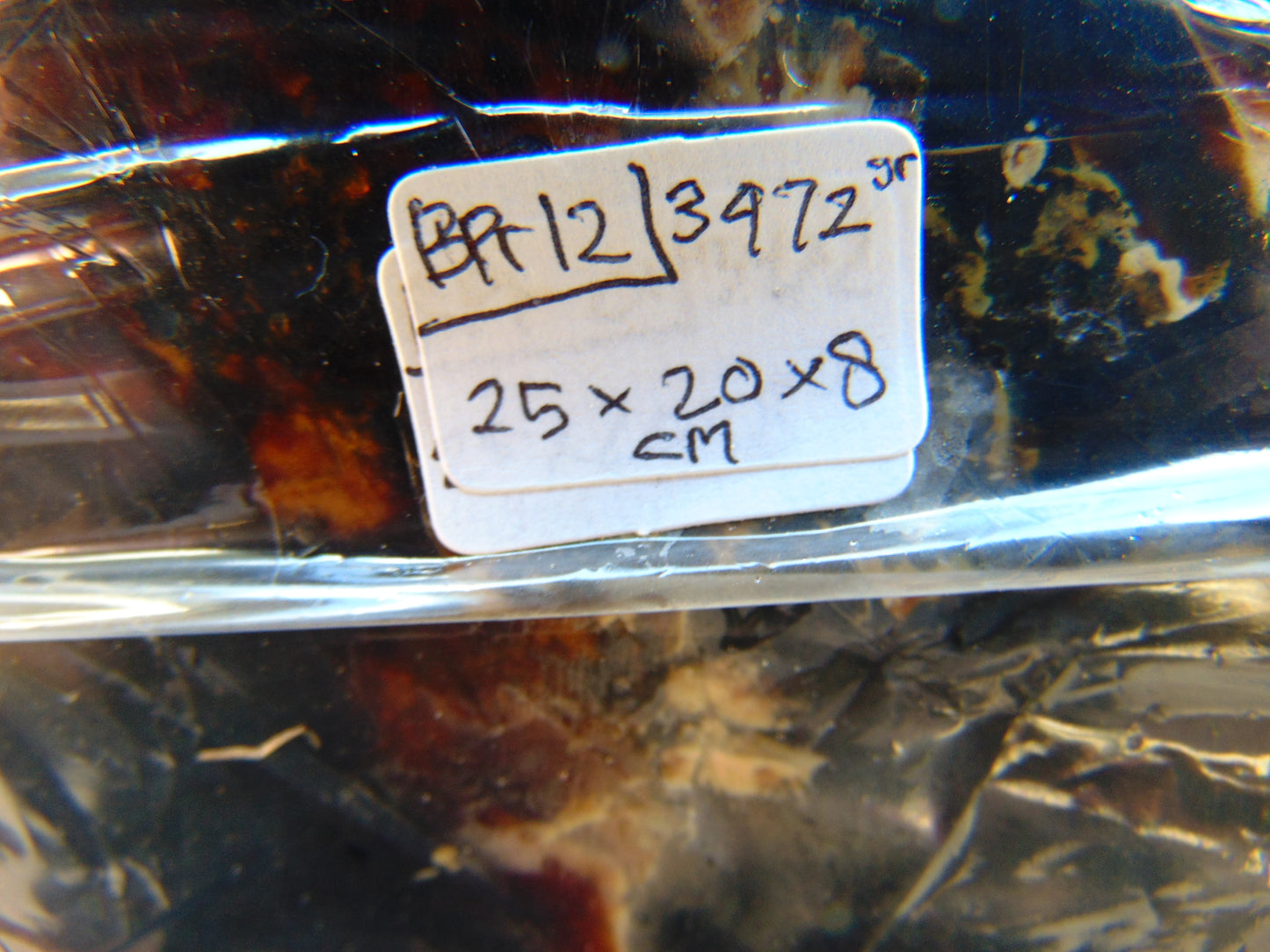 3472 gr Full Polished 25x20x8 cm Indonesia Black Amber for Healing BPR12
