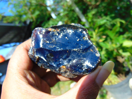 90 gram Rough Raw Indonesian Blue Amber for Healing RBM24