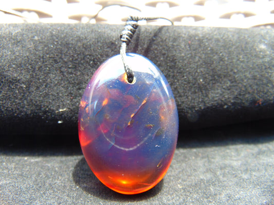 14 gr Pendant 44x31x17 mm Indonesian Blue Amber for Healing PCA1K5