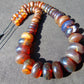 78 gram Small Beads Combination Necklace Indonesian Red Yellow Blue Amber for Healing A692