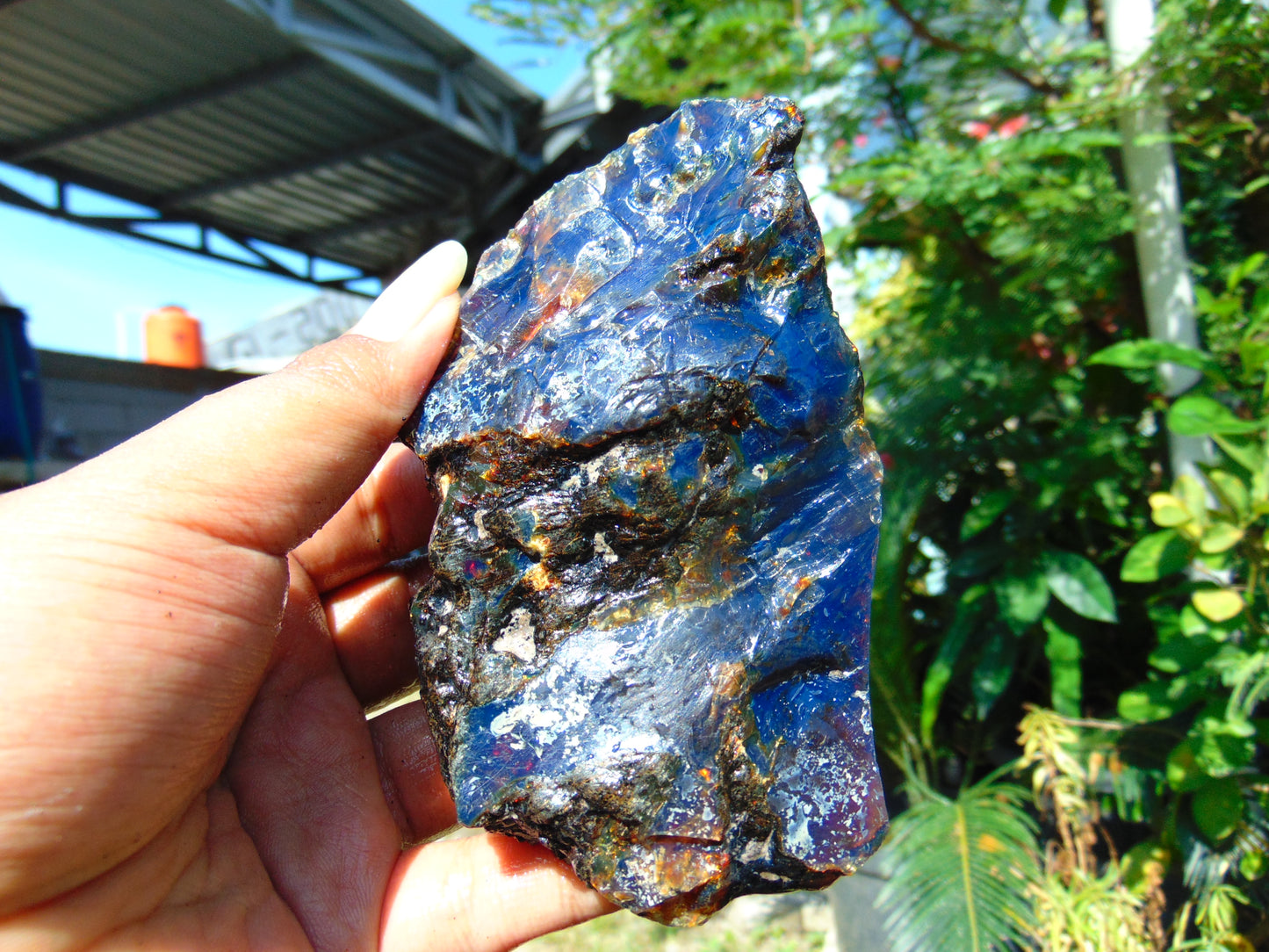 103 gram Rough Raw Indonesian Blue Amber for Healing RBM61