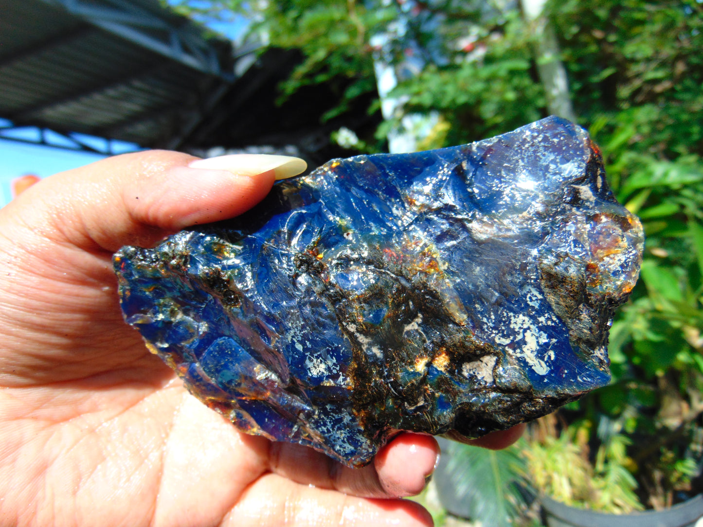 103 gram Rough Raw Indonesian Blue Amber for Healing RBM61
