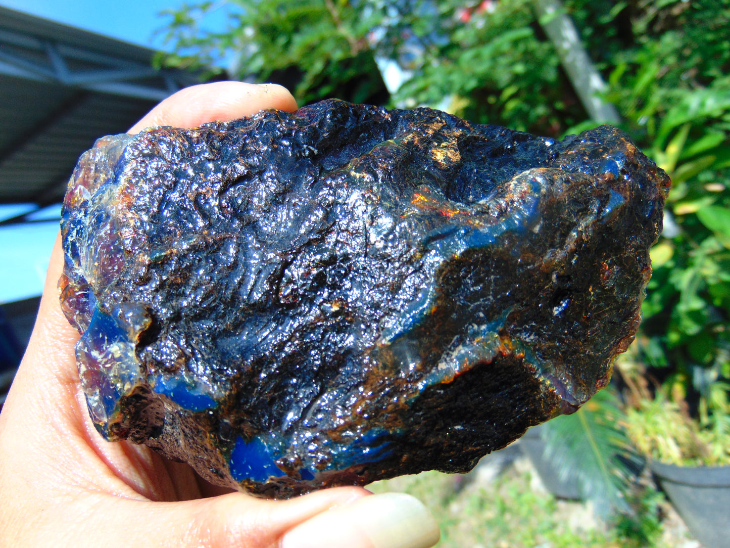 103 gram Rough Raw Indonesian Blue Amber for Healing RBM61