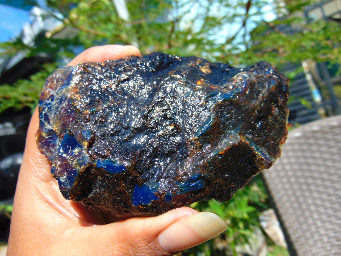 103 gram Rough Raw Indonesian Blue Amber for Healing RBM61