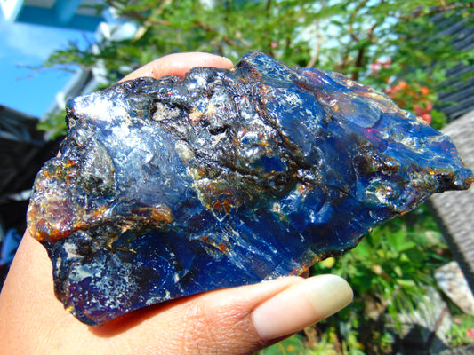 103 gram Rough Raw Indonesian Blue Amber for Healing RBM61