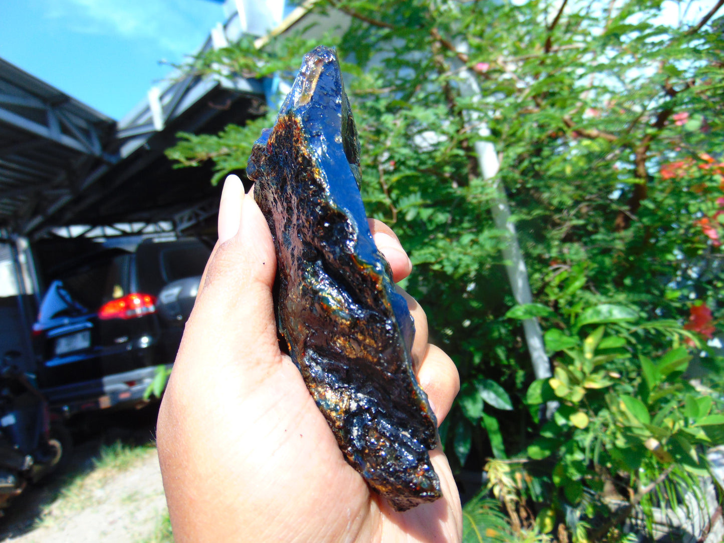 103 gram Rough Raw Indonesian Blue Amber for Healing RBM61