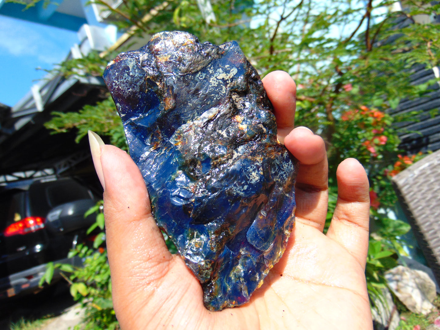 103 gram Rough Raw Indonesian Blue Amber for Healing RBM61