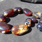 121 gr 11 beads Big Necklace Indonesian Red Purple blue Amber for Healing