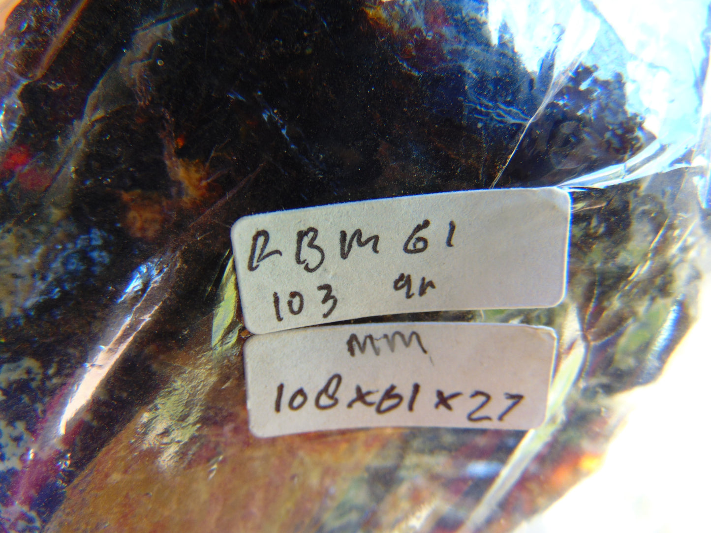 103 gram Rough Raw Indonesian Blue Amber for Healing RBM61