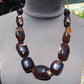 121 gr 11 beads Big Necklace Indonesian Red Purple blue Amber for Healing