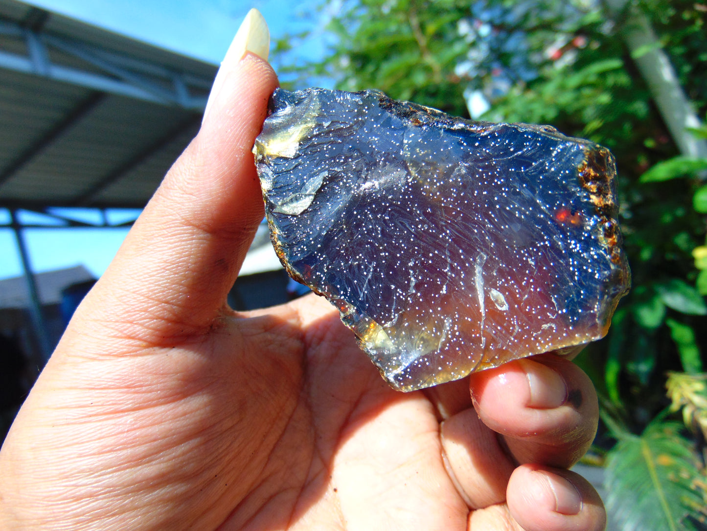 46 gram Rough Raw Indonesian Blue Amber for Healing RBM51