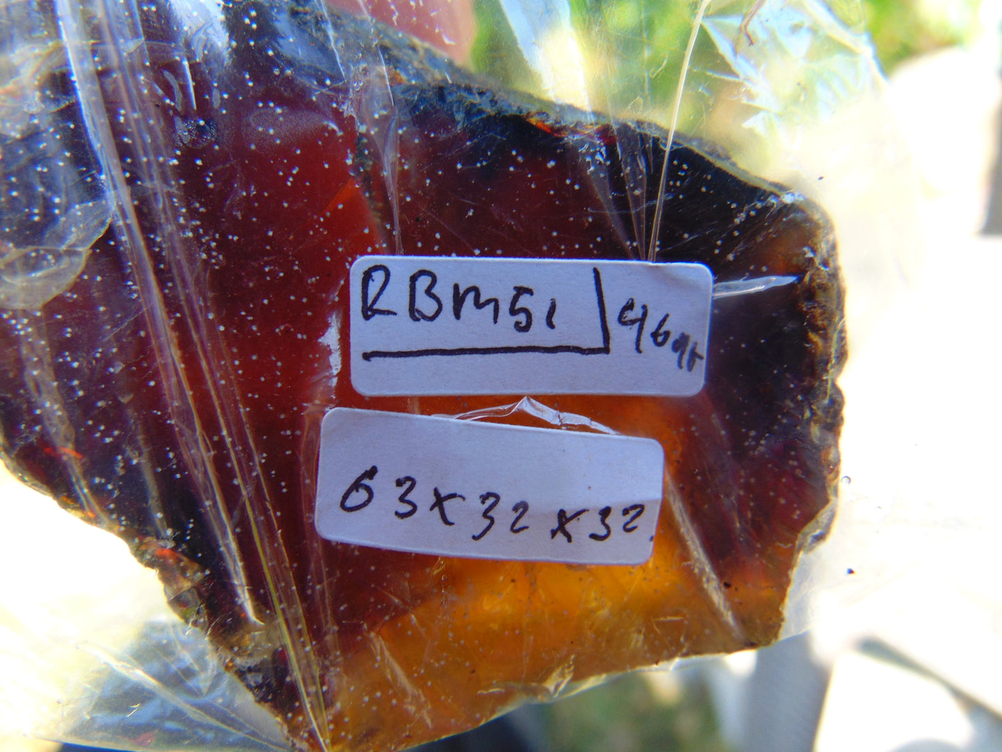46 gram Rough Raw Indonesian Blue Amber for Healing RBM51