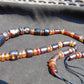 91 gram Small Beads Combination Necklace Indonesian Red Yellow Blue Amber for Healing NK13